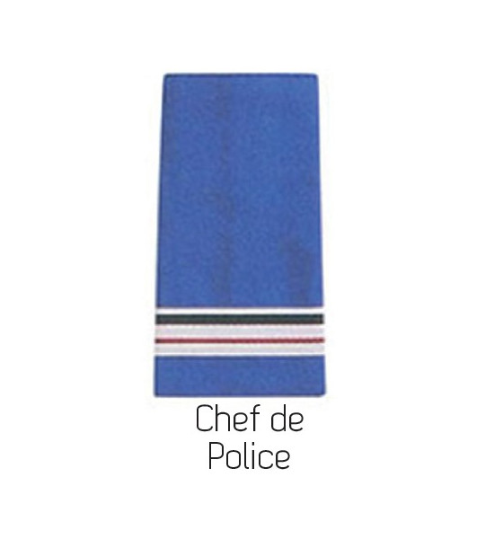 FOURREAUX D'ÉPAULES CHEF DE POLICE