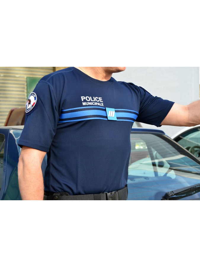 TEE-SHIRT COOLMAX COL ROND POLICE MUNICIPALE