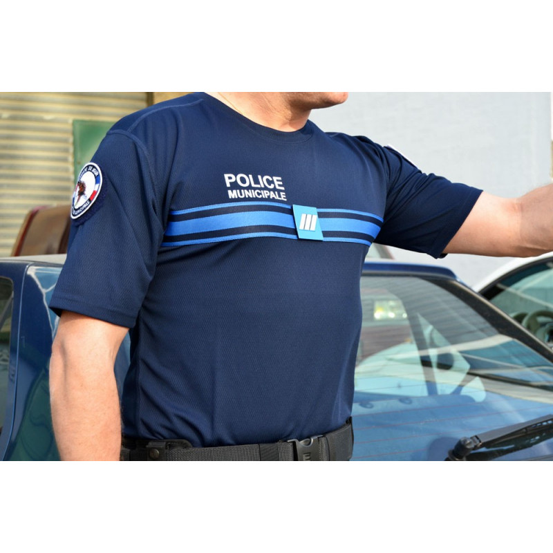 TEE-SHIRT COOLMAX COL ROND POLICE MUNICIPALE