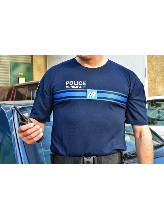 TEE-SHIRT COOLMAX COL ROND POLICE MUNICIPALE