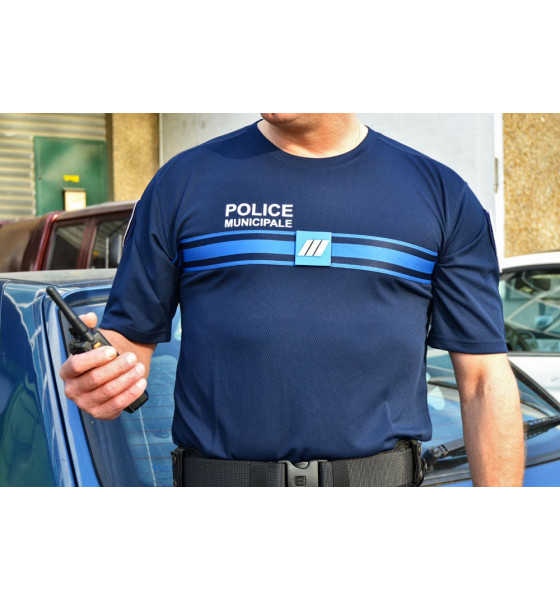 TEE-SHIRT COOLMAX COL ROND POLICE MUNICIPALE