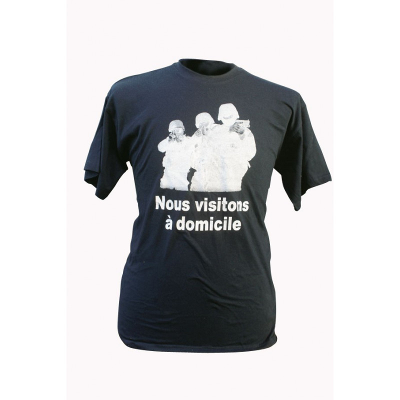 TEE-SHIRT NOUS VISITONS A DOMICILE DOUANE