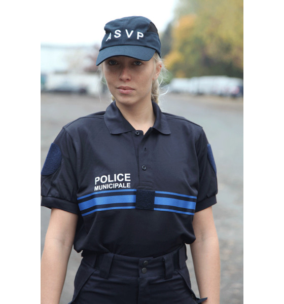 POLO COOLMAX® MANCHES COURTES POLICE MUNICIPALE