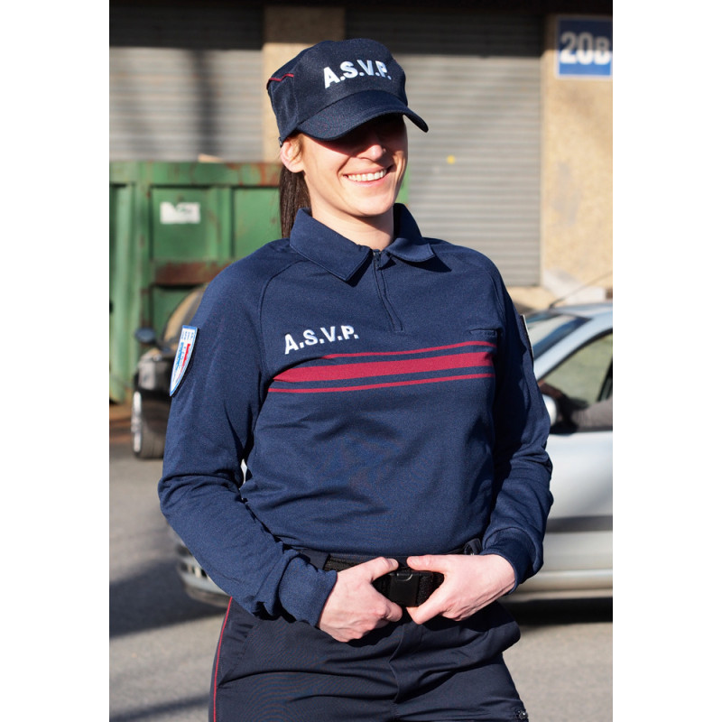 POLO COOLMAX® COL ZIP MANCHES LONGUES