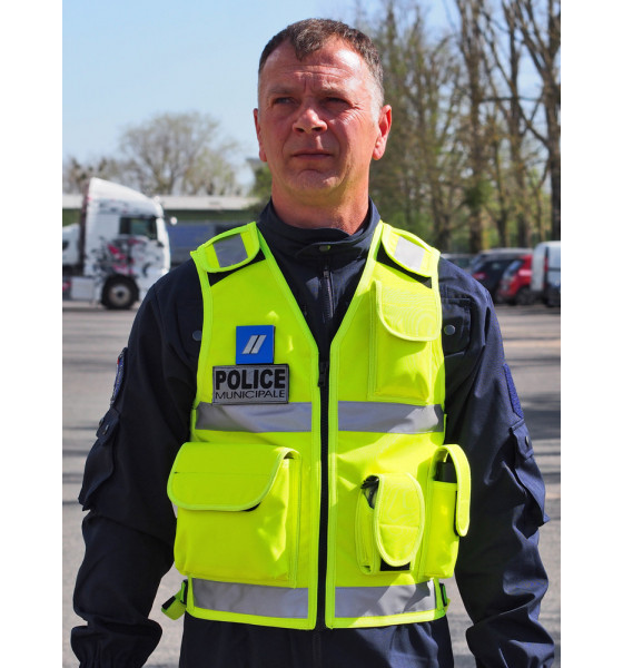 GILET MULTIPOCHES FLUO ATEX MODELE B