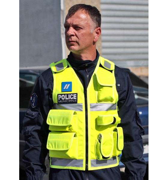 GILET MULTIPOCHES FLUO ATEX MODELE C