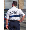CHEMISE TYPE US BLANCHE POLICE MUNICIPALE MANCHES COURTES