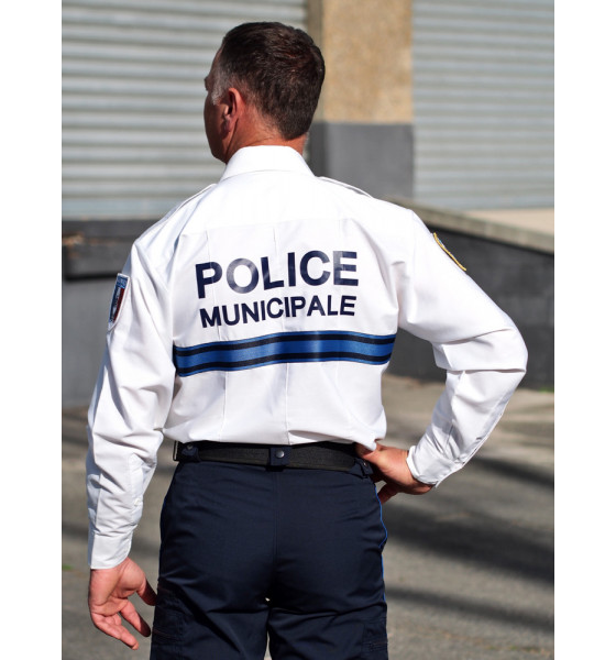 CHEMISE TYPE US POLICE MUNICIPALE MANCHES LONGUES