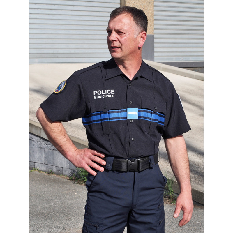 CHEMISE TYPE US BLEU MARINE POLICE MUNICIPALE