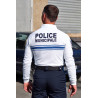 POLO COOLMAX® BLANC COL ZIP MANCHES LONGUES