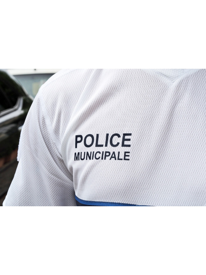 TEE-SHIRT COOLMAX® COL V POLICE MUNICIPALE