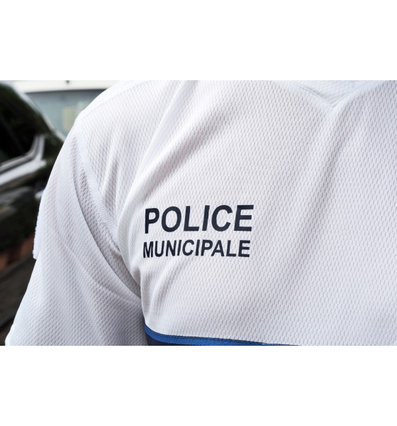 TEE-SHIRT COOLMAX® COL V POLICE MUNICIPALE