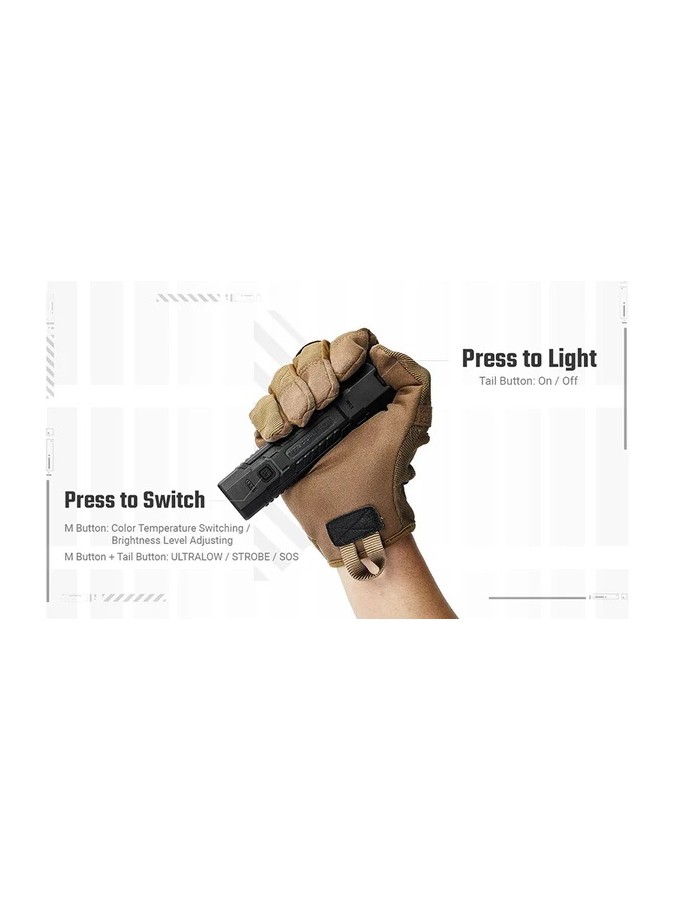 LAMPE NITECORE EDC07-1500 LUMENS- 3 TEMPERATURES DE COULEURS