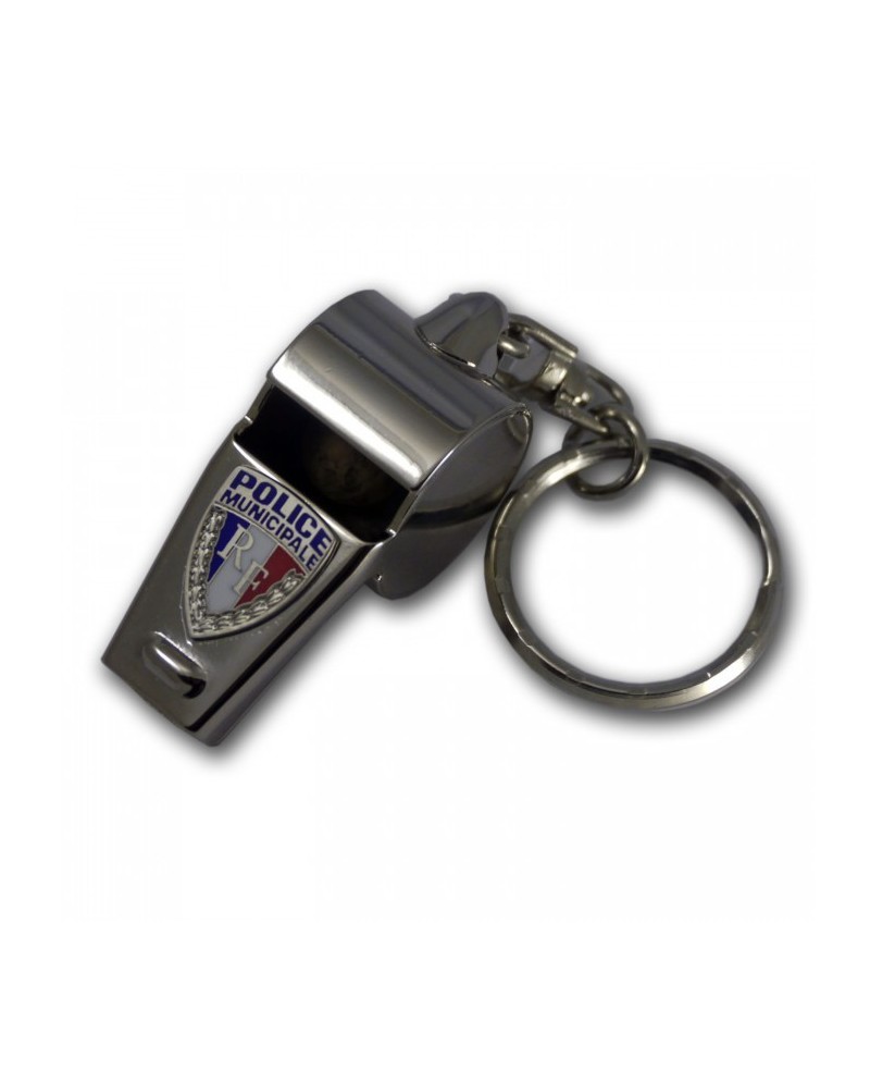 PORTE CLEFS SIFFLET POLICE MUNICIPALE