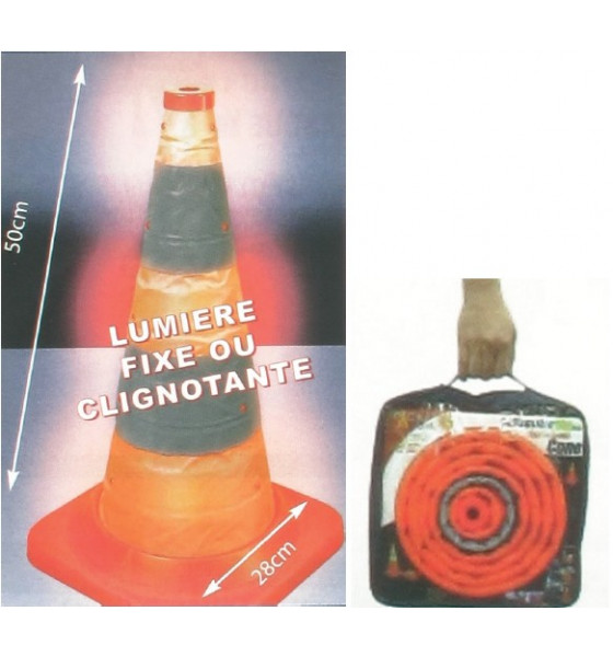 CONE DE SIGNALISATION CONE LUMINEUX PAR LED 