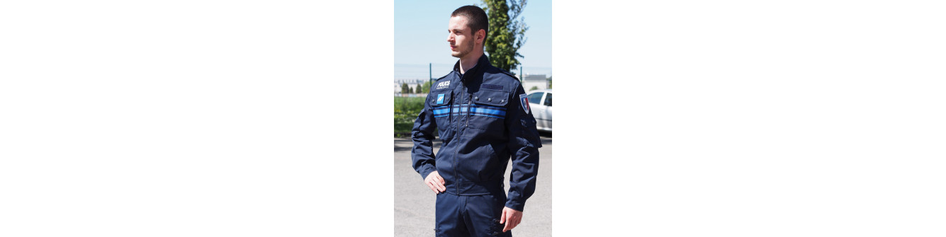 Blouson de police municipale unisexe, imperméable, respirant en tissu enduit microporeux ou Teflon ou polyester recyclé