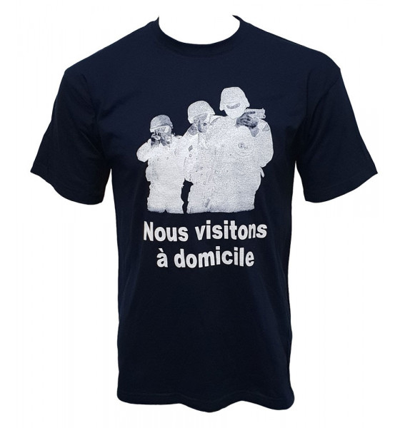 TEE-SHIRT NOUS VISITONS A DOMICILE POLICE