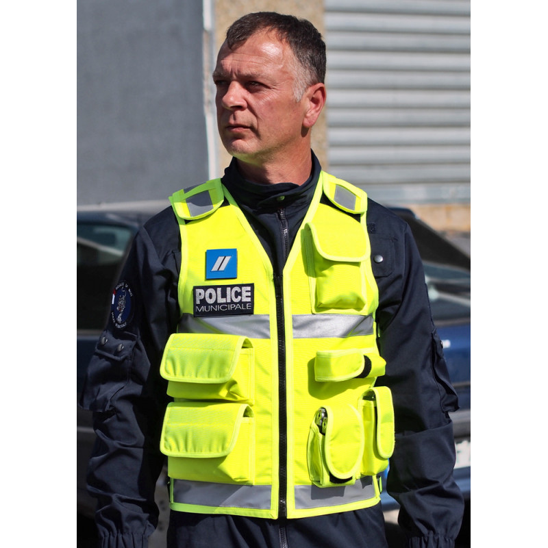 GILET MULTIPOCHES FLUO ATEX MODELE C